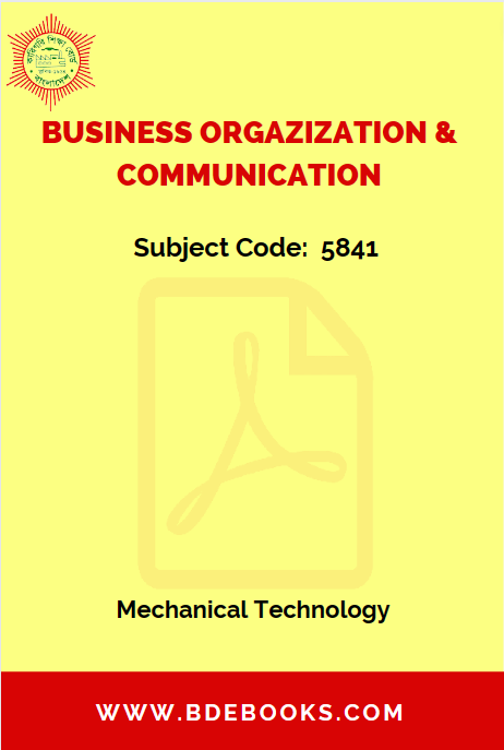 Business Orgazization & Communication (5841) – MT by BTEB Books